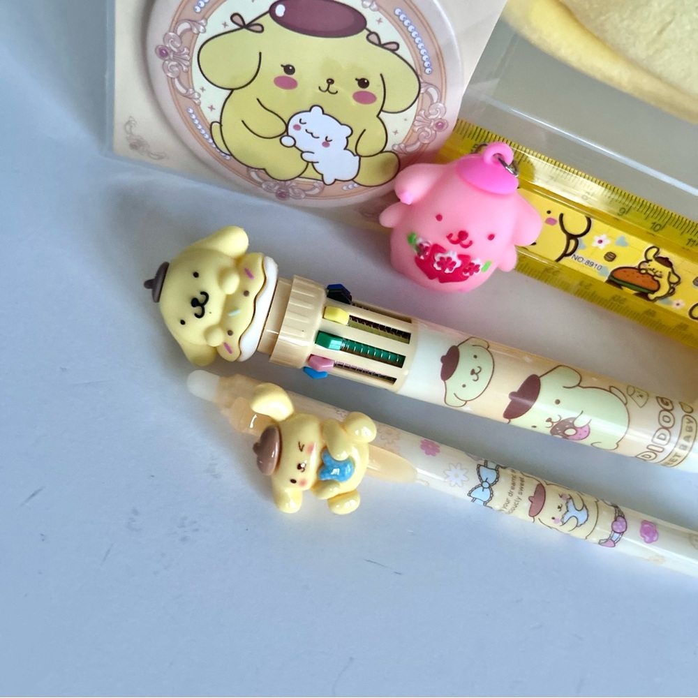 💛(POM352) Pompompurin Adorable 13-Piece Pencil Case Mini Fun Bundle! - Picture 8 of 9